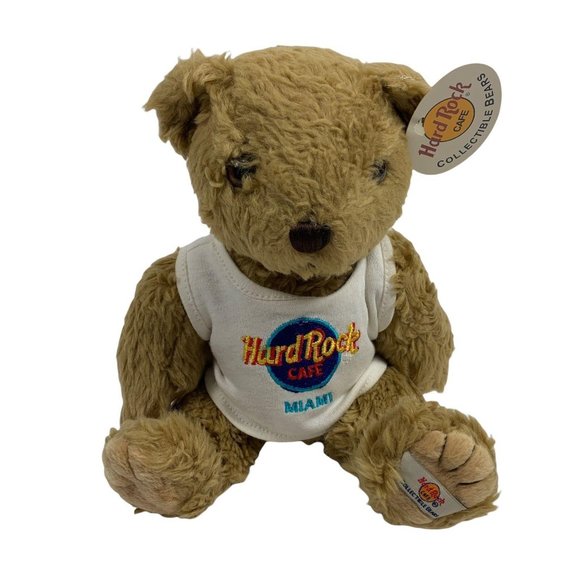 Hard Rock Cafe Bear Miami Scruffy NWT Moveable Arm - Picture 4 of 7
